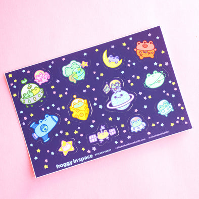 Froggy in Space Sticker Sheet