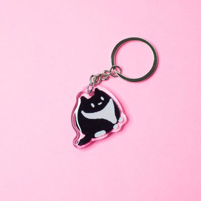 Tuxedo Cat Acrylic Keychain