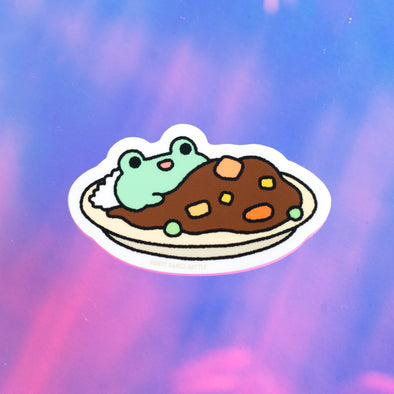 Froggy Curry Rice Vinyl Sticker