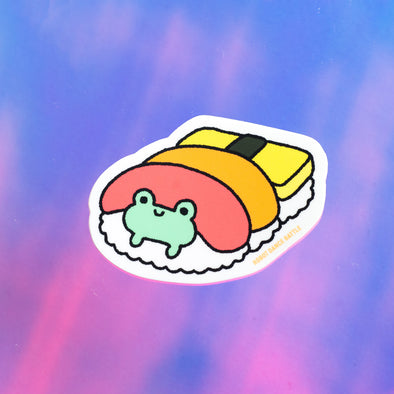 Froggy Sushi Vinyl Sticker