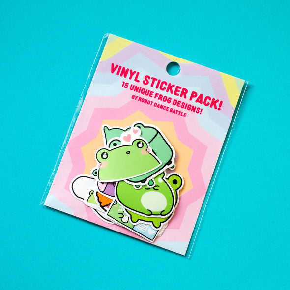 Froggy Vinyl Sticker Pack - 15 Designs
