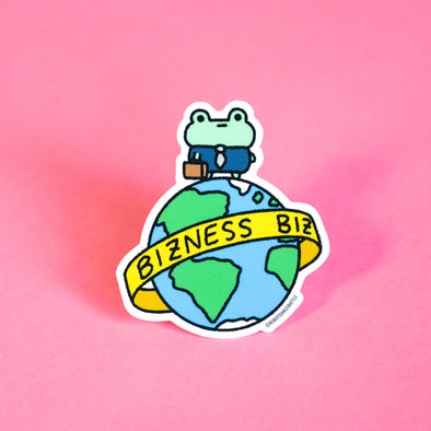 Bizness World Frog Sticker