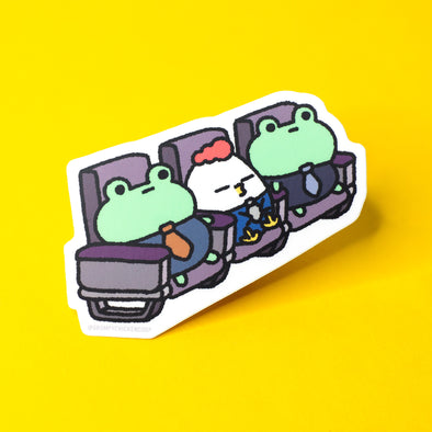 Grumpy Chicken Middle Seat Sticker