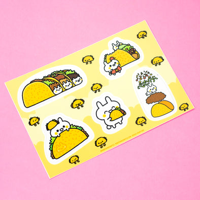 Bunny Taco Time Sticker Sheet