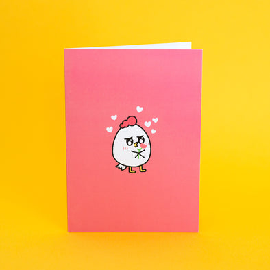 Grumpy Chicken Valentines Greeting Cards