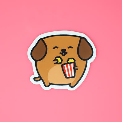 Mocha Doggo Sticker - Popcorn