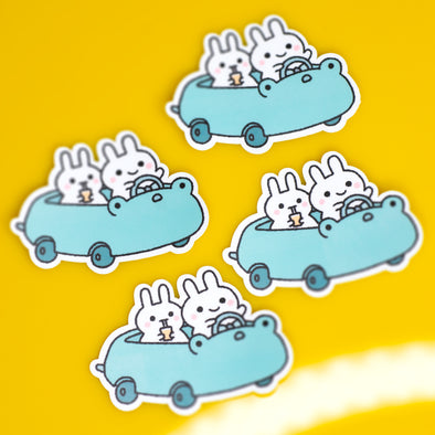 Miki The Bunny Frog Car Sticker
