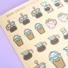 Neko Coffee Cat Planner Sticker Sheet