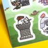 Grumpy Chicken Medieval Times Sticker Sheet