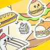 Grumpy Chicken Sandwich Sticker Sheet