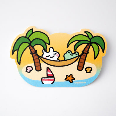 Bunny Hammock Summer Vinyl Sticker