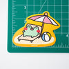 Froggy Sunbathing Summer Vinyl Sticker