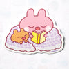 Bunny Cozy Reading Vinyl Sticker