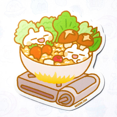 Bunny Hot Pot Vinyl Sticker