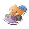 Bunny Knitting Vinyl Sticker