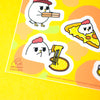 Grumpy Chicken Pizza Sticker Sheet