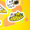 Grumpy Chicken Pizza Sticker Sheet