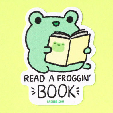 Read a Froggin' Book Sticker