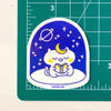 Reading Magical Cat Holographic Sticker