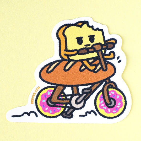 Bread Bike Vinyl Sticker