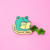 Read A Froggin' Book Enamel Pin