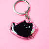 Sumi The Cat With A Dango Acrylic Keychain