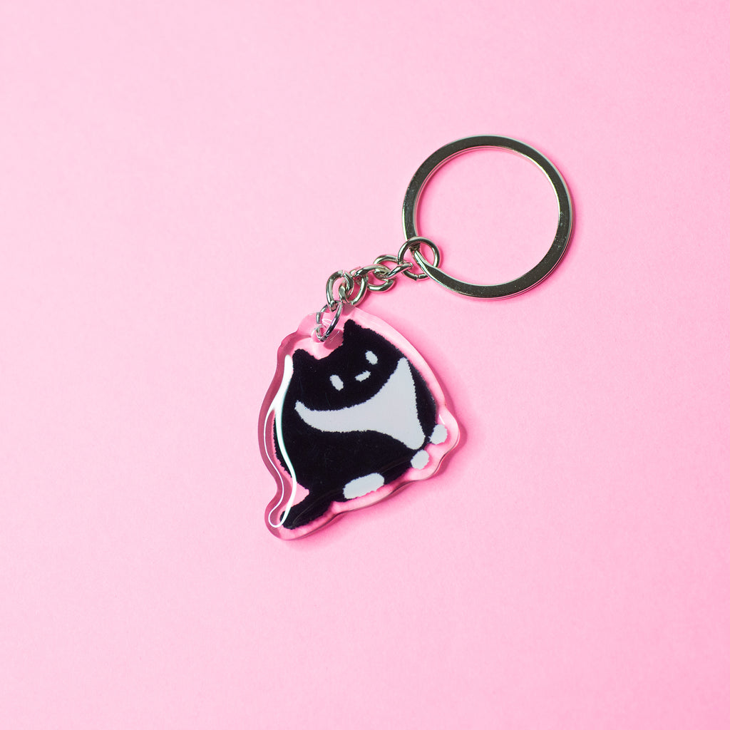 Tuxedo Cat Acrylic Keychain – Robot Dance Battle