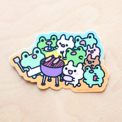 Summer BBQ Vinyl Sticker