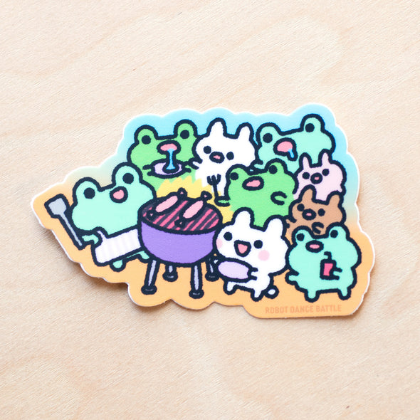 Summer BBQ Vinyl Sticker