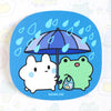 Bunny and Froggy Shopping In Rain Vinyl Sticker