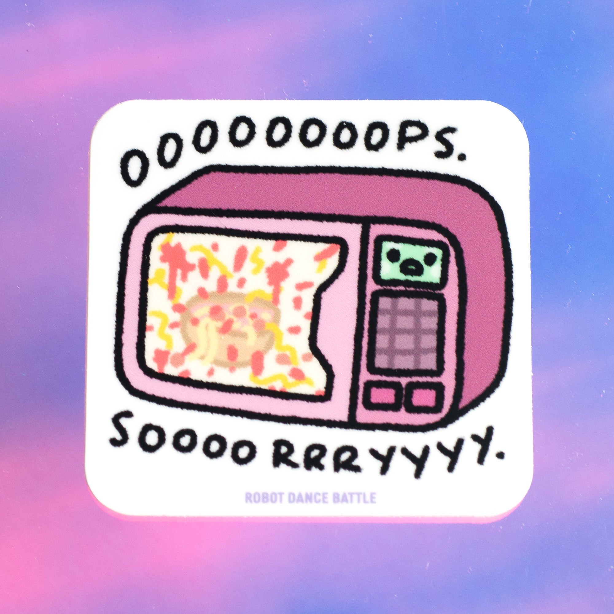 Microwave Sticker Sorry Microwave Sticker – Robot Dance Battle