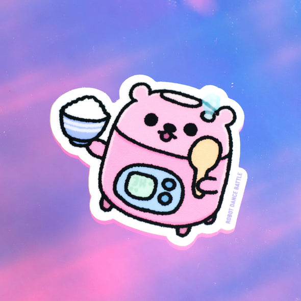 Rice Cooker Bear Sticker