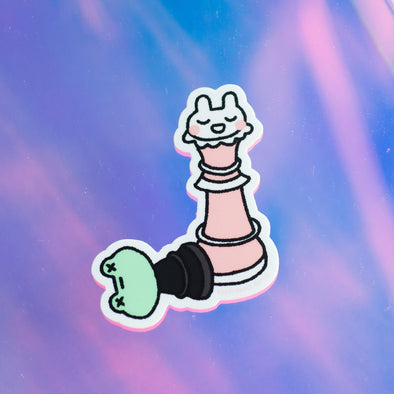 Bunny Chess Game Sticker