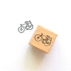 Cat on Bike Rubber Stamp