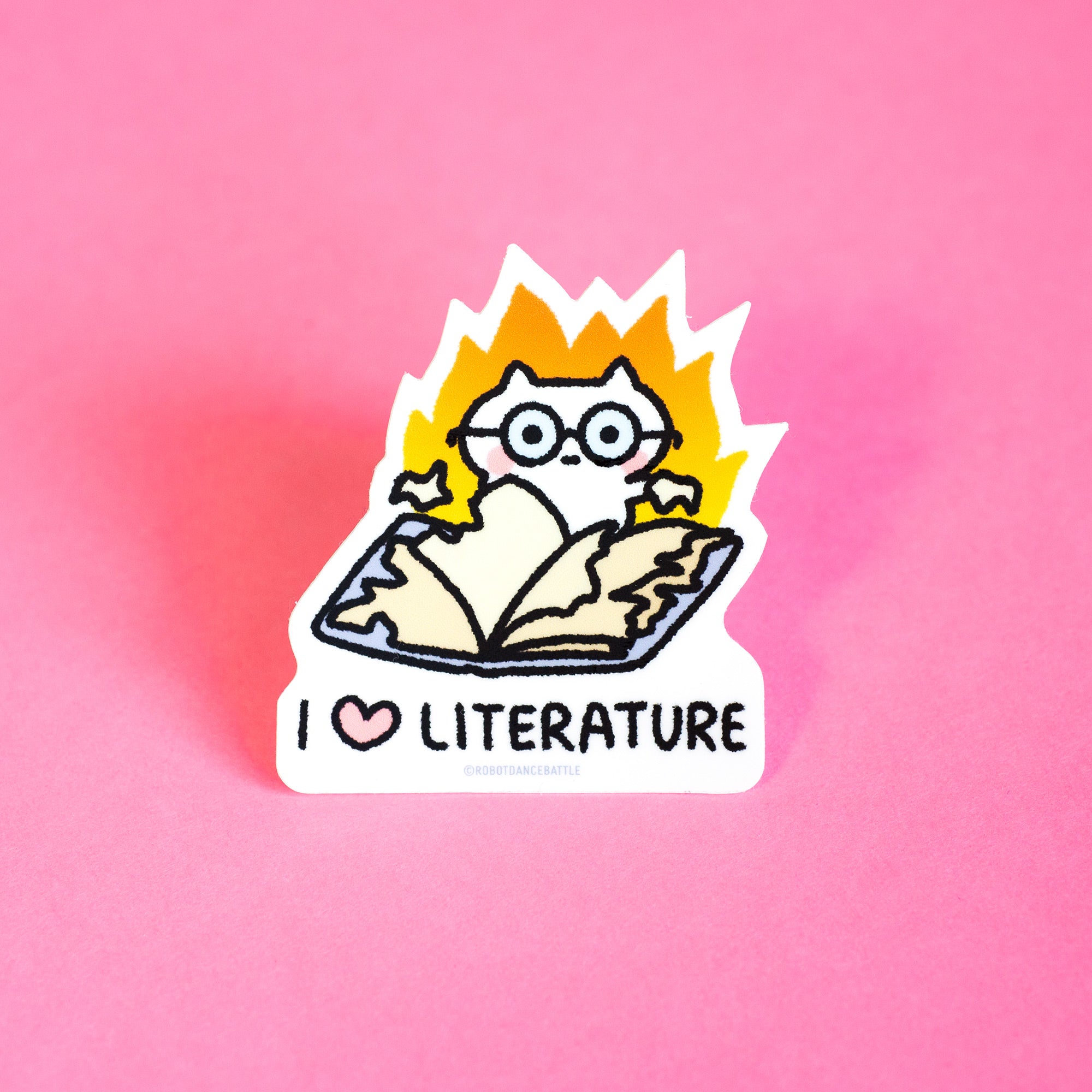 Book Cat Sticker