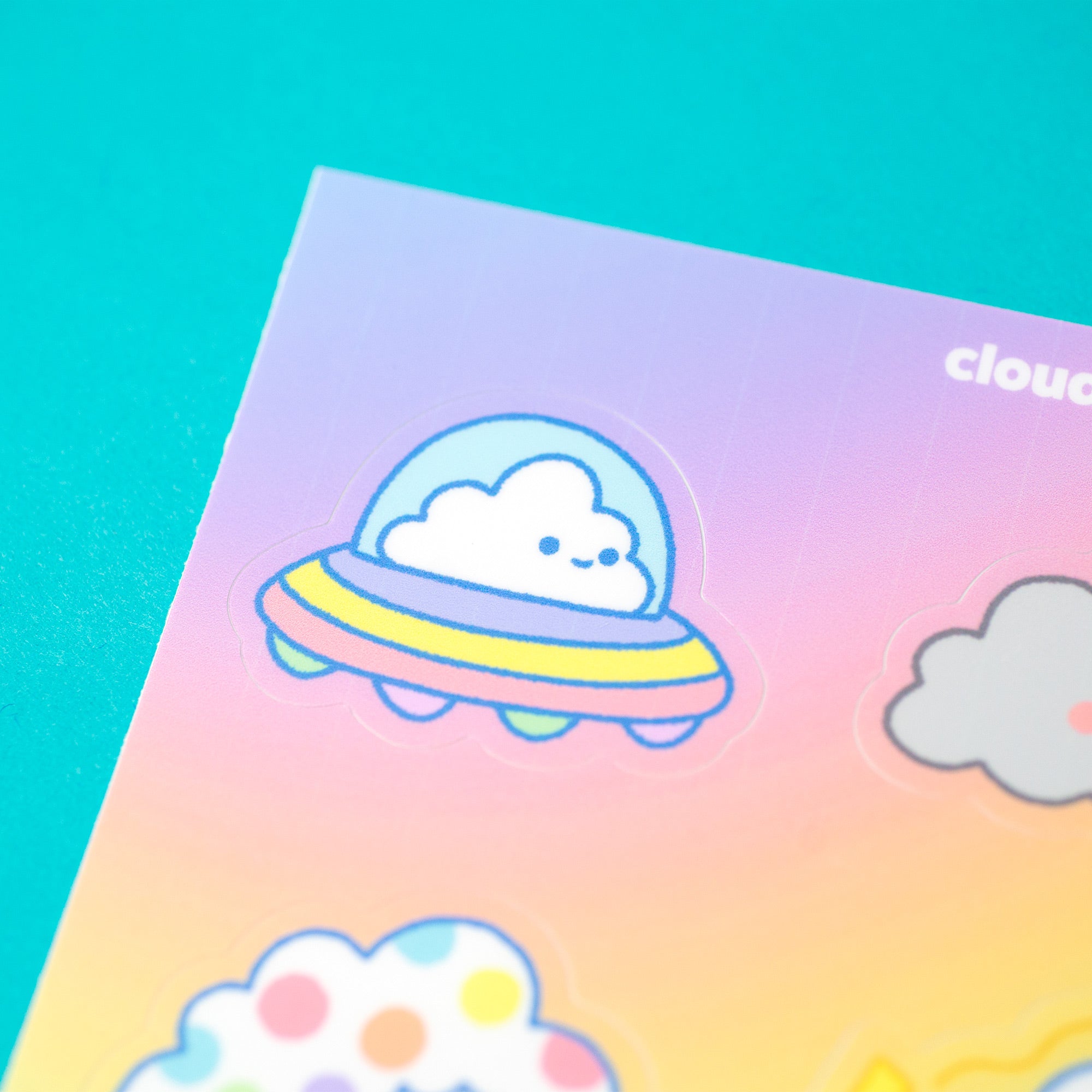 Clouds And Rainbow Sticker Sheet Robot Dance Battle clouds-and-rainbow-sticker-sheet-robot-dance-battle