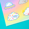 Clouds and Rainbow Sticker Sheet