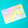 Clouds and Rainbow Sticker Sheet