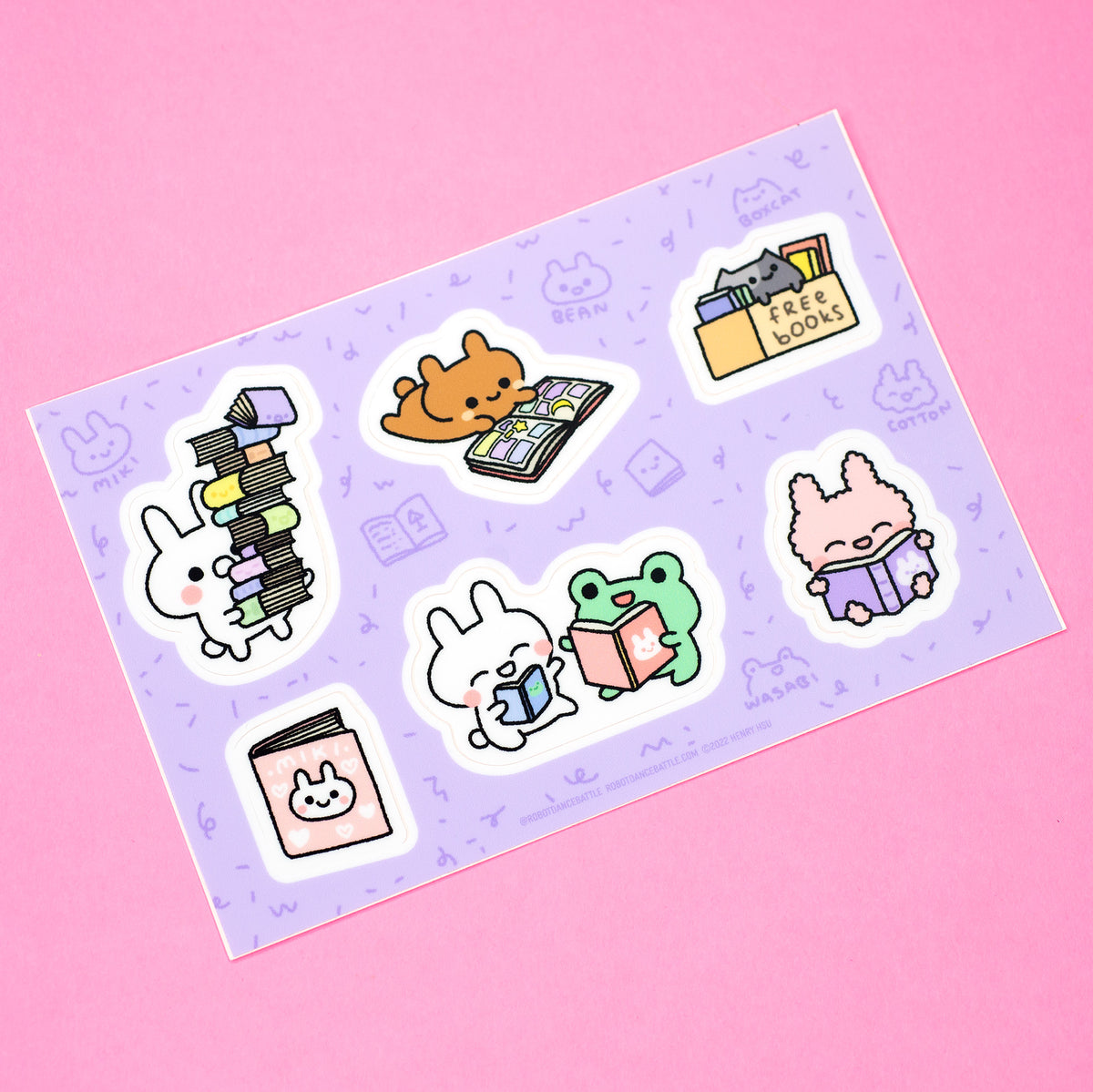 Book Lovers Sticker Sheet – Robot Dance Battle
