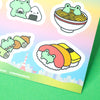 Wasabi The Frog Japanese Foods Sticker Sheet