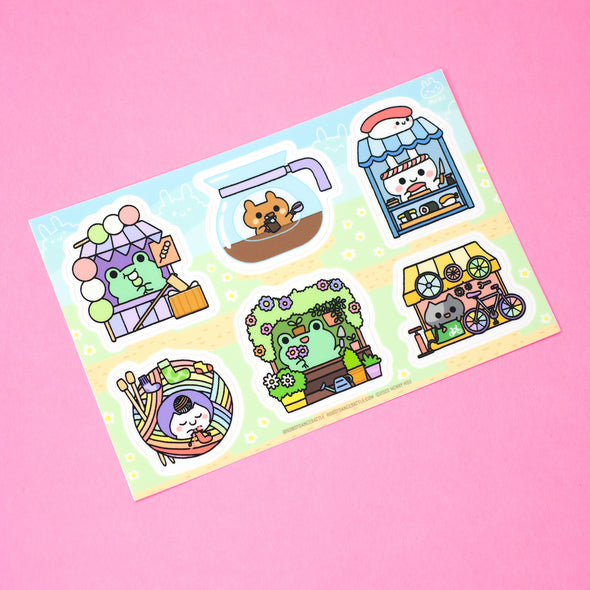 Small Shop Street Sticker Sheet