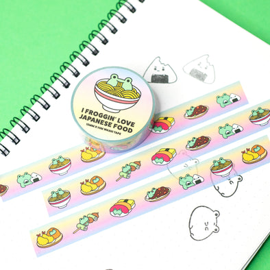 I Froggin' Love Japanese Food Washi Tape