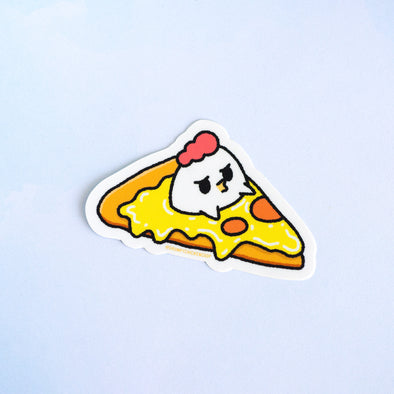 Grumpy Chicken pizza sticker