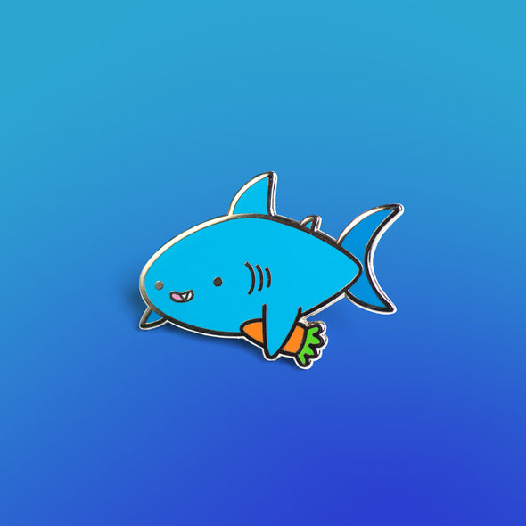 Shark Friends! – Carrot Shark Enamel Pin