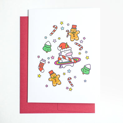 Holiday Unicorn Greeting Card