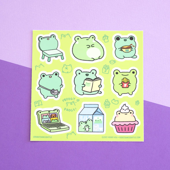 Froggy Frogs Sticker Sheet