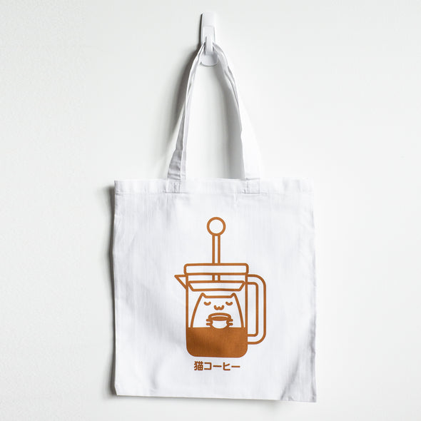 Coffee Cat Tote Bag