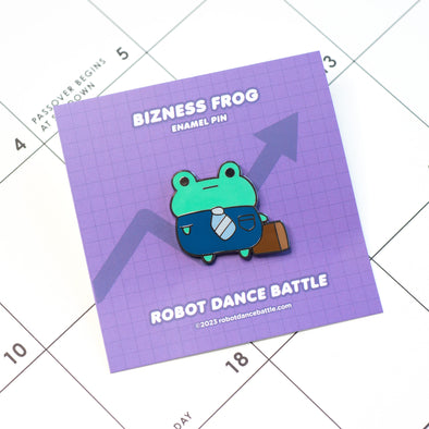 Bizness Frog Enamel Pin