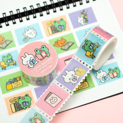 I Love Books Stamp Washi Tape