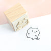 Box Cat Rubber Stamp